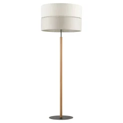 Lampa Podłogowa ECO Brązowy Szary Beżowy Abażur 1xE27 139cm * TK Lighting