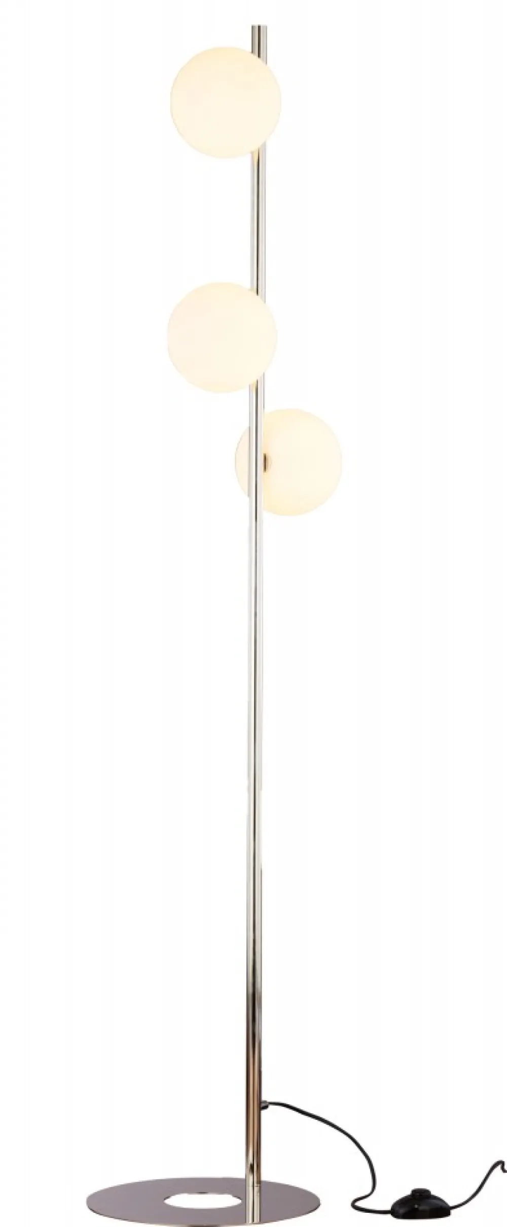 Lampa Podłogowa FEME Srebrny Biały Szklane Klosze 3xG9 151 cm * Jupiter Sale
