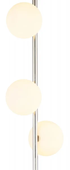Lampa Podłogowa FEME Srebrny Biały Szklane Klosze 3xG9 151 cm * Jupiter Sale