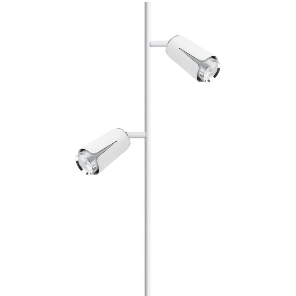 Lampa Podłogowa FLOWER Biały Srebrny 2xGU10 150cm * Eko-light Best