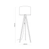 Lampa podłogowa GRAND sosna abażur len 1xE27 * TK Lighting Outlet