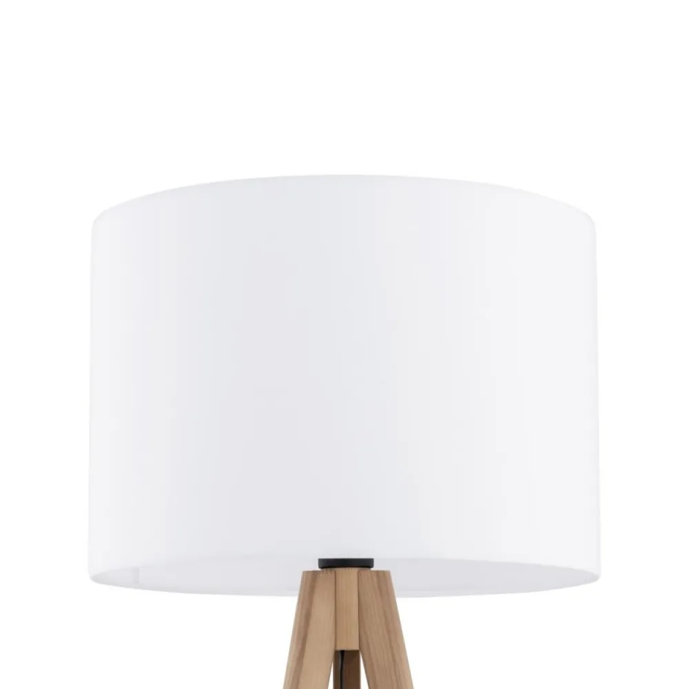 Lampa podłogowa GRAND sosna abażur biały 1xE27 * TK Lighting Sale