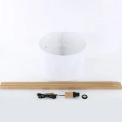 Lampa podłogowa GRAND sosna abażur biały 1xE27 * TK Lighting Sale