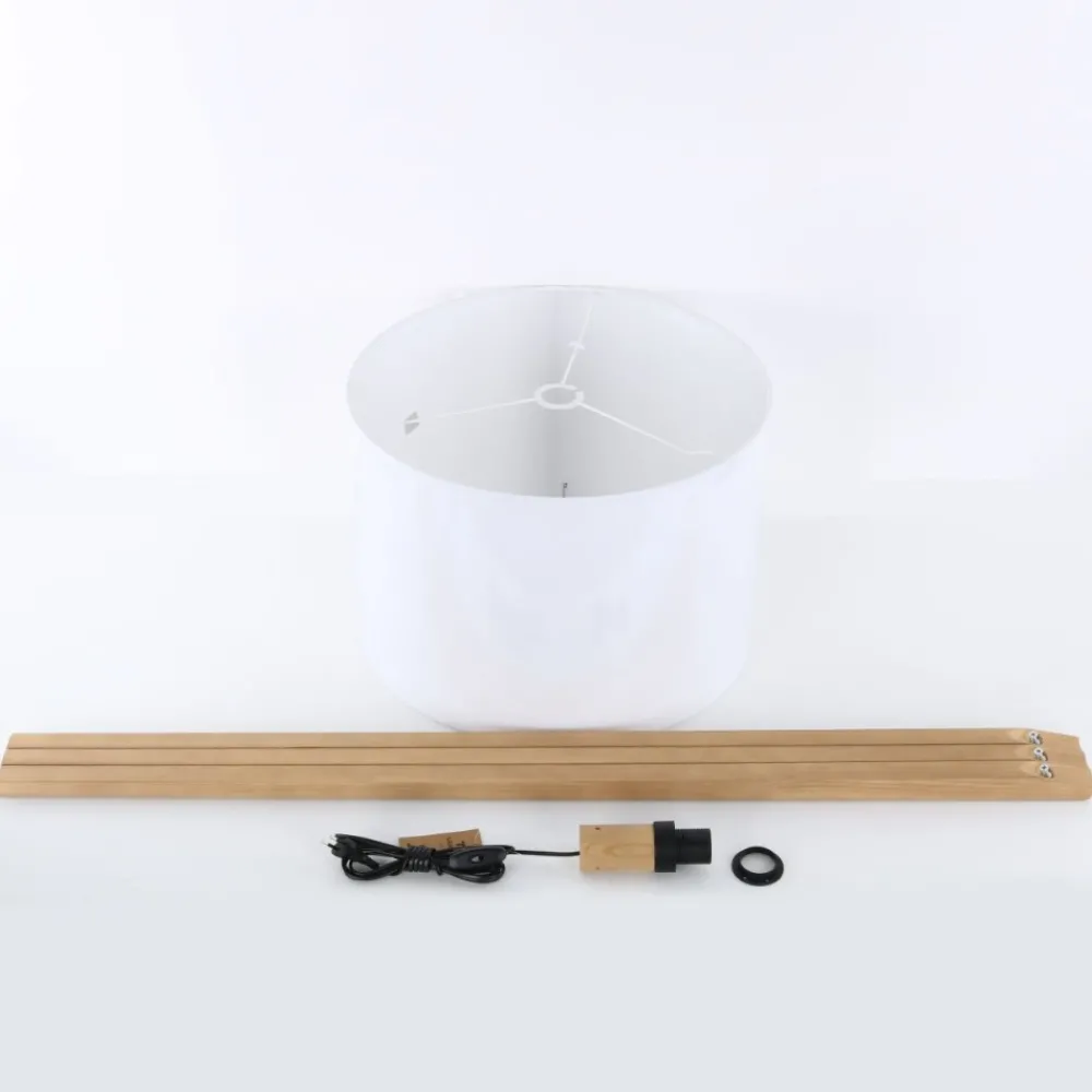 Lampa podłogowa GRAND sosna abażur biały 1xE27 * TK Lighting Sale