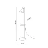 Lampa Podłogowa JUMP Czarny Półka 1xE27 * TK Lighting New