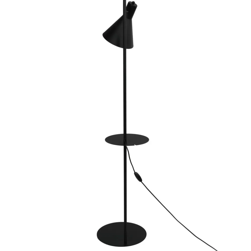 Lampa Podłogowa JUMP Czarny Półka 1xE27 * TK Lighting New