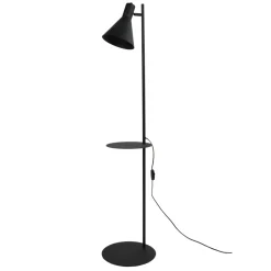 Lampa Podłogowa JUMP Czarny Półka 1xE27 * TK Lighting New