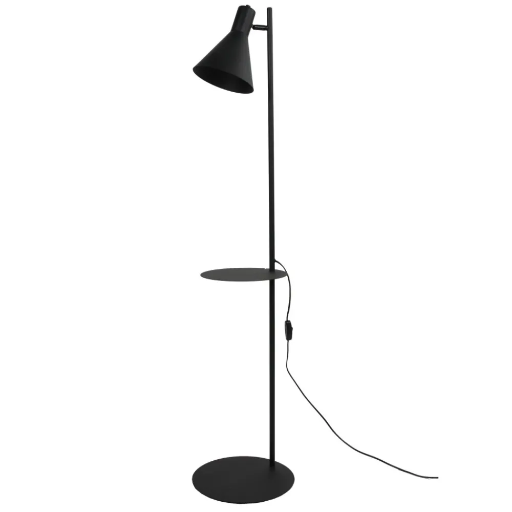 Lampa Podłogowa JUMP Czarny Półka 1xE27 * TK Lighting New