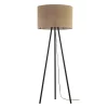 Lampa Podłogowa JUTA Czarny Brązowy Boho Abażur 1xE27 159 cm * TK Lighting