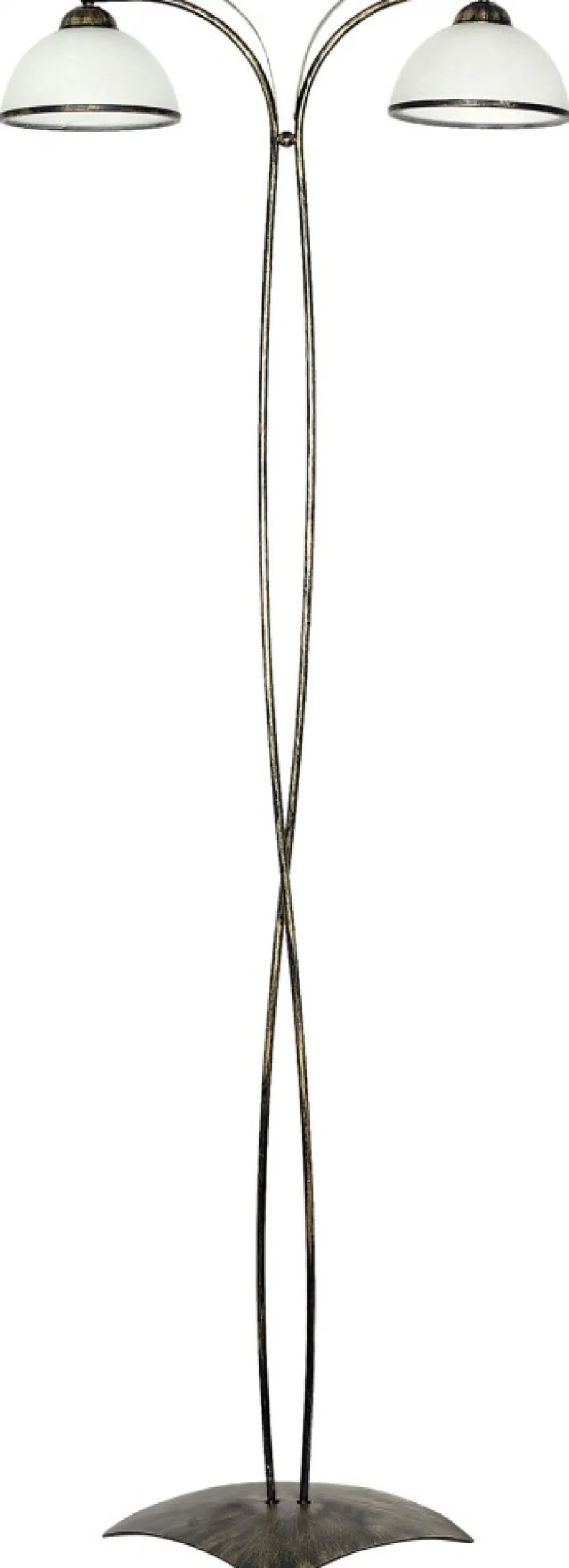 Lampa Podłogowa KORFU Brązowy Złoty Szklany Klosz 2xE27 168cm * Luminex Clearance