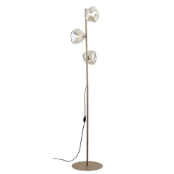 Lampa podłogowa LAVA sabia beżowa klosz koniak 3xG9 * TK Lighting Sale