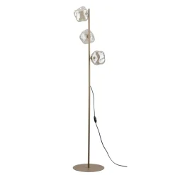 Lampa podłogowa LAVA sabia beżowa klosz koniak 3xG9 * TK Lighting Sale