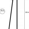 Lampa Podłogowa LOFT SHADE Biały Złoty Klosz z Tworzywa 1xE27 150cm * Luminex Sale