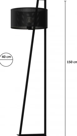 Lampa Podłogowa LOFT SHADE Biały Złoty Klosz z Tworzywa 1xE27 150cm * Luminex Sale