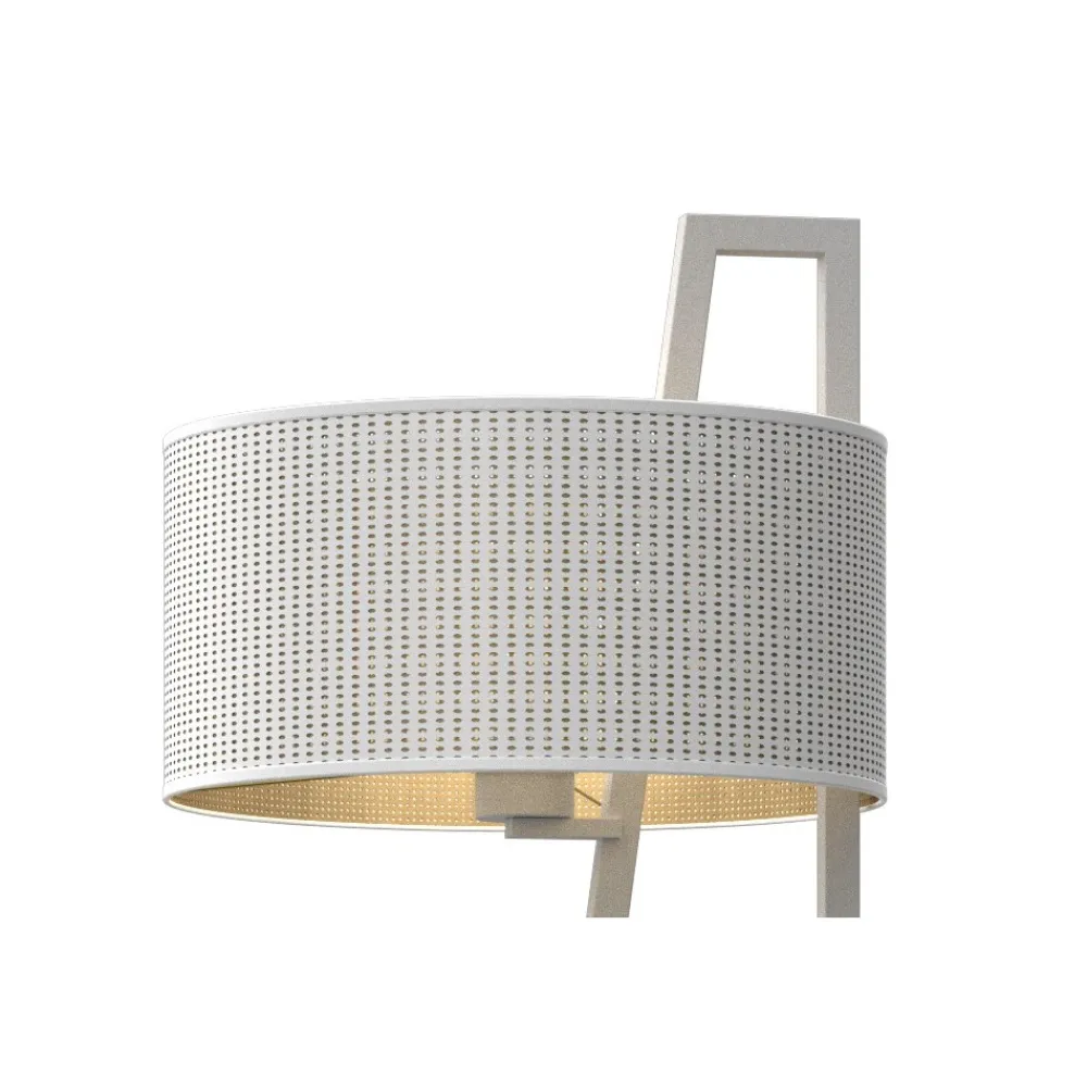 Lampa Podłogowa LOFT SHADE Biały Złoty Klosz z Tworzywa 1xE27 150cm * Luminex Sale
