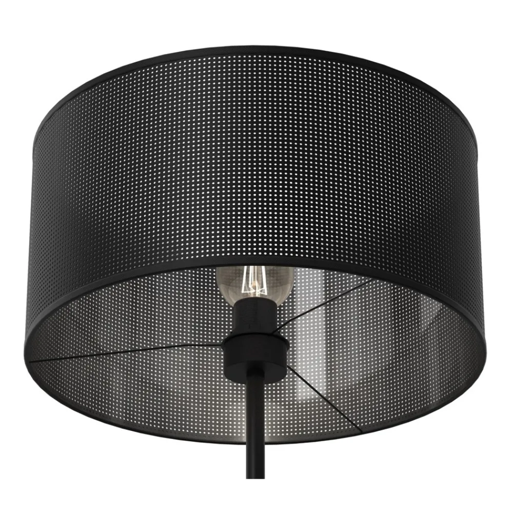 Lampa Podłogowa LOFT SHADE Czarny Klosz z Tworzywa 1xE27 150cm Prosta * Luminex Online