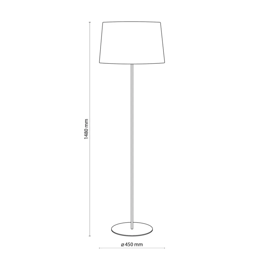 Lampa Podłogowa MAJA Czarny Abażur 1xE27 148cm * TK Lighting New