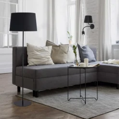 Lampa Podłogowa MAJA Czarny Abażur 1xE27 148cm * TK Lighting New