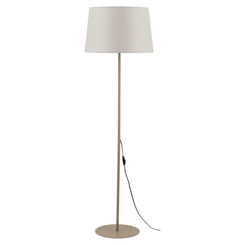 Lampa podłogowa MAJA sabia beżowa abażur ecru 1xE27 * TK Lighting Best