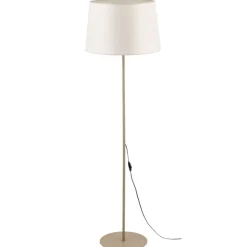 Lampa podłogowa MAJA sabia beżowa abażur ecru 1xE27 * TK Lighting Best