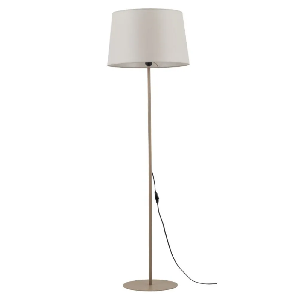 Lampa podłogowa MAJA sabia beżowa abażur ecru 1xE27 * TK Lighting Best
