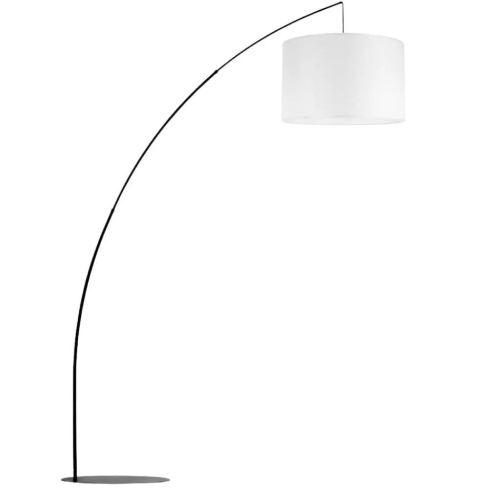 Lampa podłogowa MOBY czarna abażur biały 1xE27 * TK Lighting Discount