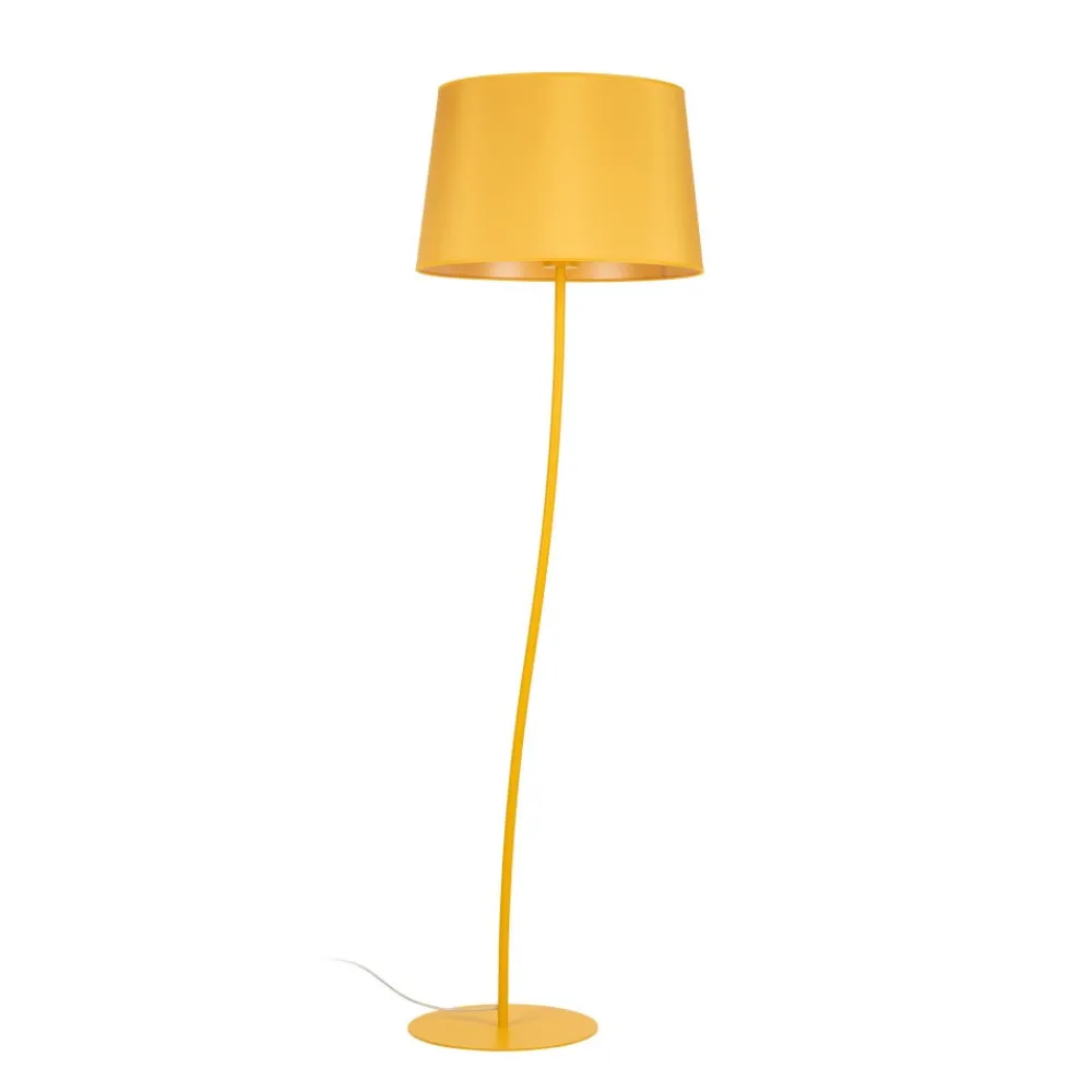 Lampa Podłogowa NICOLA Żółty Abażur 1xE27 150cm * TK Lighting