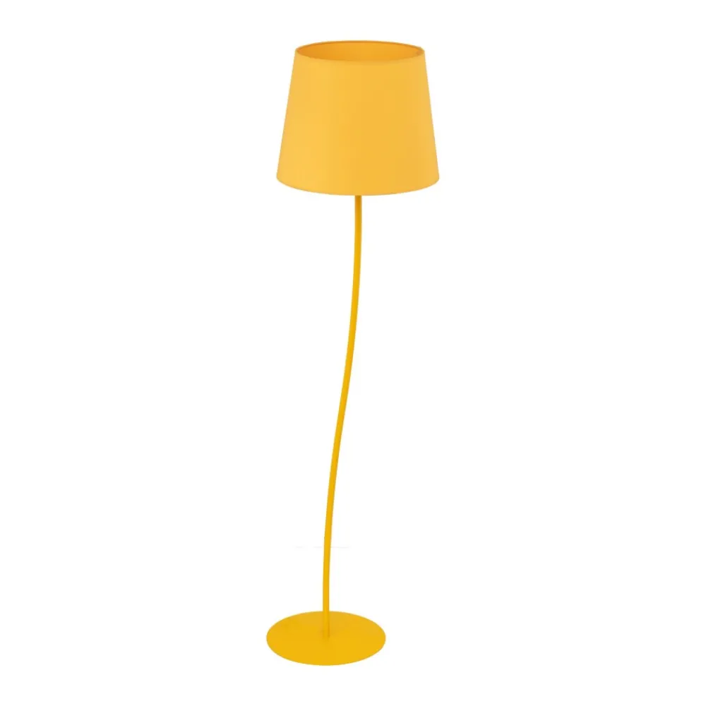 Lampa Podłogowa NICOLA Żółty Abażur 1xE27 150cm * TK Lighting