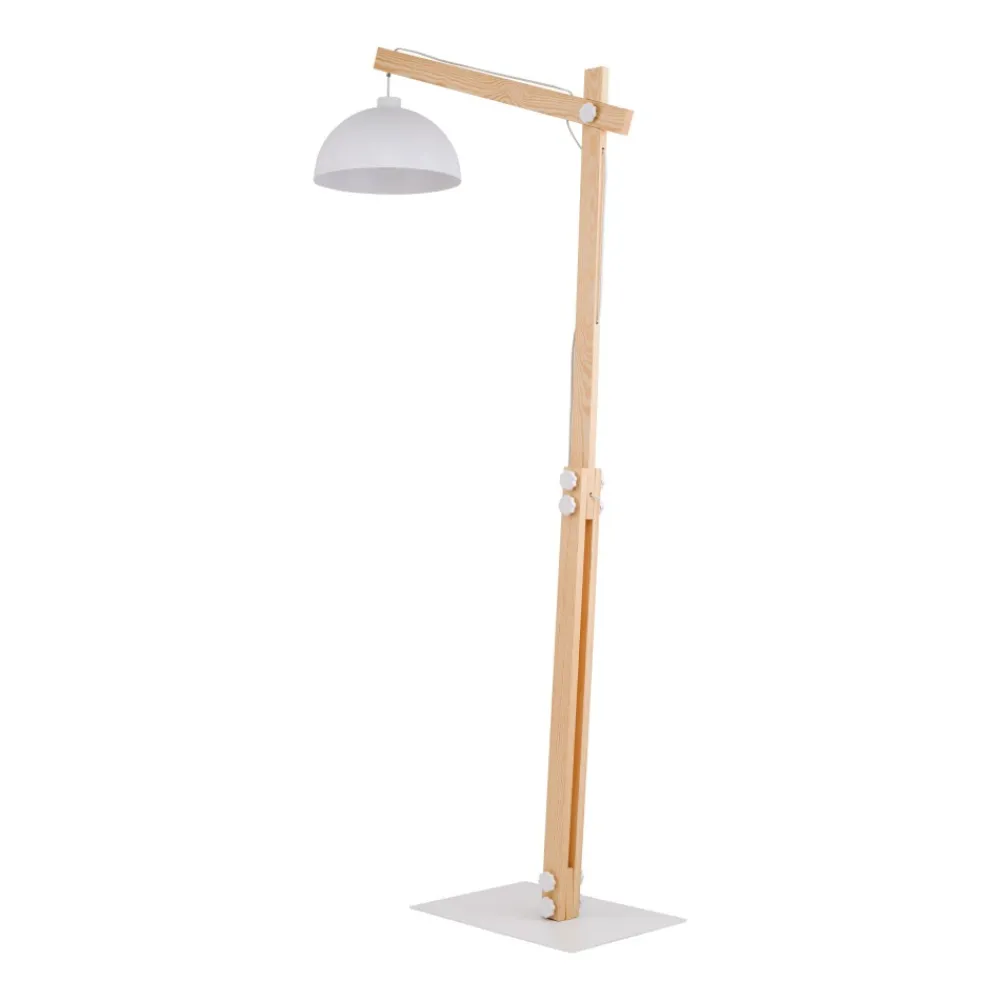 Lampa Podłogowa OSLO Biały Metalowy Klosz 1xE27 180cm * TK Lighting Best