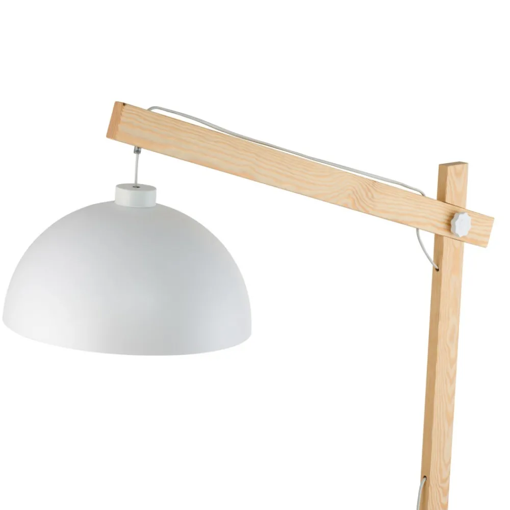 Lampa Podłogowa OSLO Biały Metalowy Klosz 1xE27 180cm * TK Lighting Best