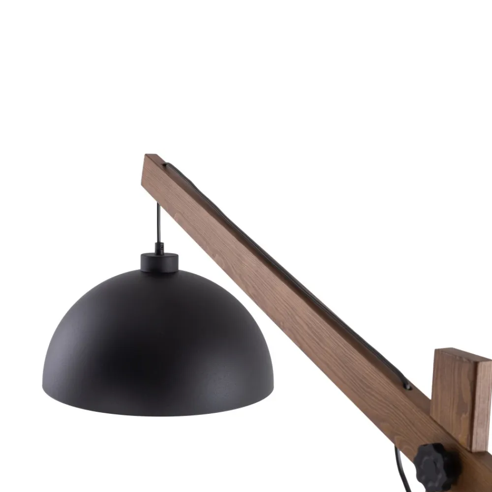 Lampa Podłogowa OSLO Czarny Drewno 1xE27 180cm * TK Lighting Clearance