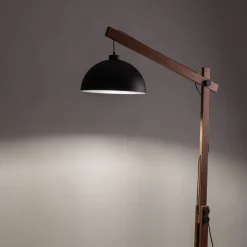 Lampa Podłogowa OSLO Czarny Drewno 1xE27 180cm * TK Lighting Clearance