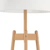 Lampa Podłogowa PEREZ Brązowy Biały Abażur 1xE27 168cm * TK Lighting