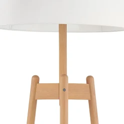Lampa Podłogowa PEREZ Brązowy Biały Abażur 1xE27 168cm * TK Lighting