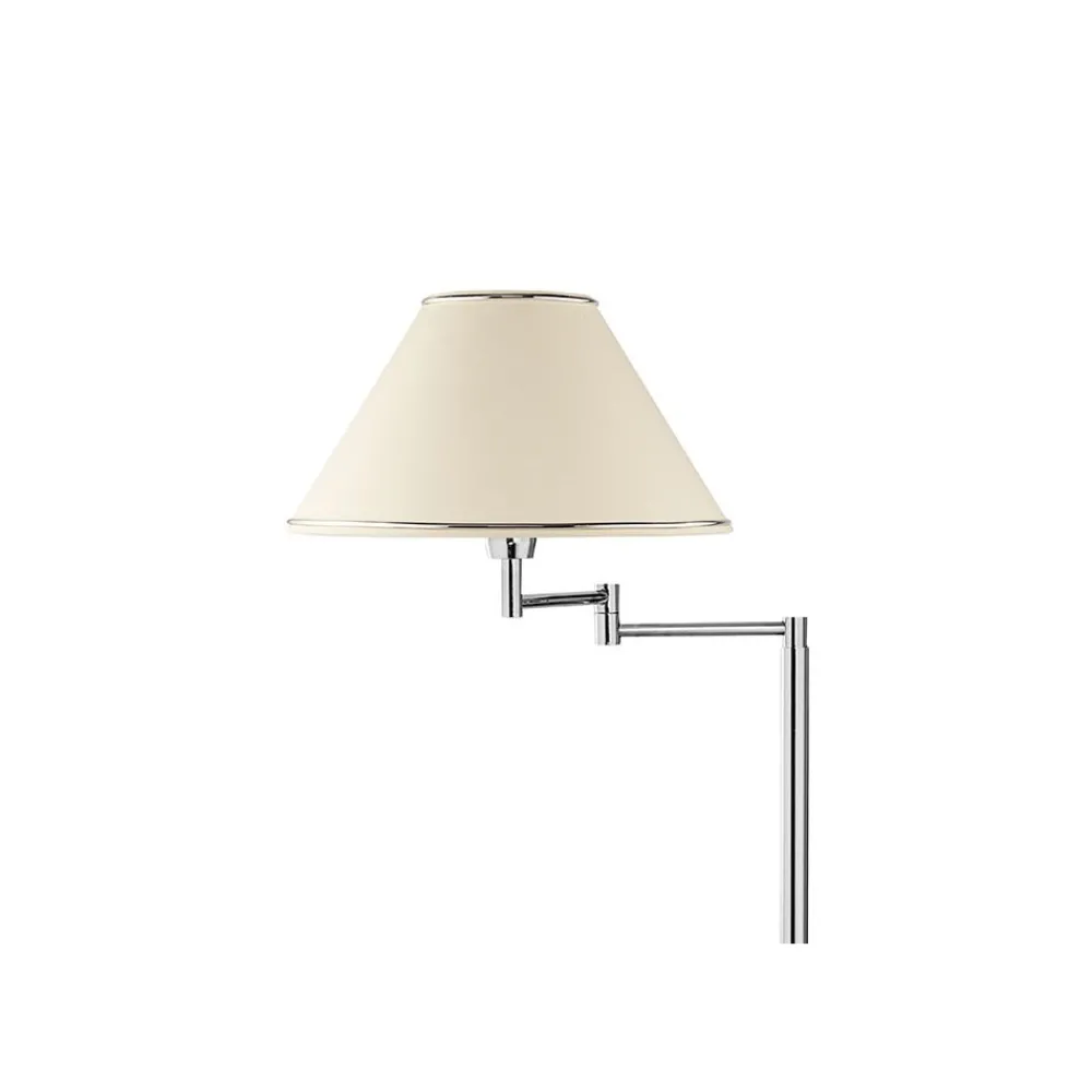 Lampa Podłogowa Regulowana BEGAMO Srebrny Beżowy 1xE27 160 cm * Jupiter