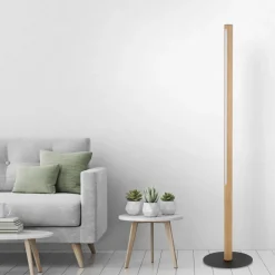Lampa Podłogowa ROLLO Brązowy Drewno 36W LED 140cm * TK Lighting Clearance