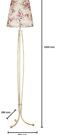 Lampa Podłogowa SARA Beżowy Abażur 1xE27 165 cm * Jupiter Online