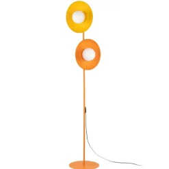 Lampa podłogowa SLATE MIX żółta pomarańczowa klosz biały 2xG9 * TK Lighting