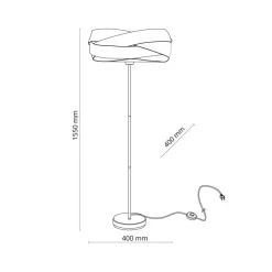 Lampa podłogowa TERRA biała 1xE27 * TK Lighting Sale