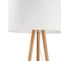 Lampa Podłogowa TOKYO Brązowy Biały Abażur 1xE27 148cm * TK Lighting Sale