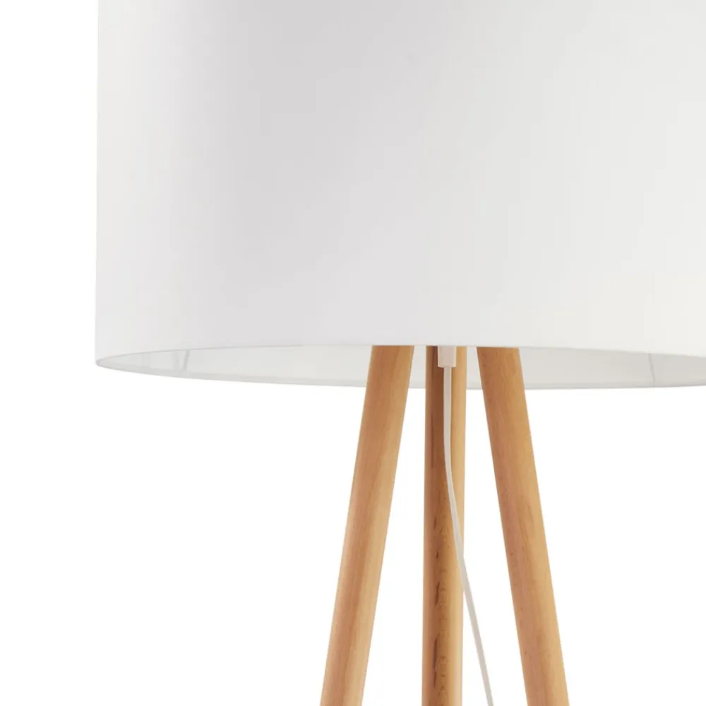 Lampa Podłogowa TOKYO Brązowy Biały Abażur 1xE27 148cm * TK Lighting Sale