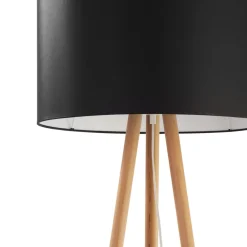 Lampa Podłogowa TOKYO Czarny Sosna Abażur 1xE27 148cm * TK Lighting Sale