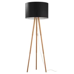 Lampa Podłogowa TOKYO Czarny Sosna Abażur 1xE27 148cm * TK Lighting Sale