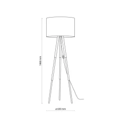 Lampa Podłogowa TOKYO Sosna Beżowy Abażur 1xE27 148cm * TK Lighting New