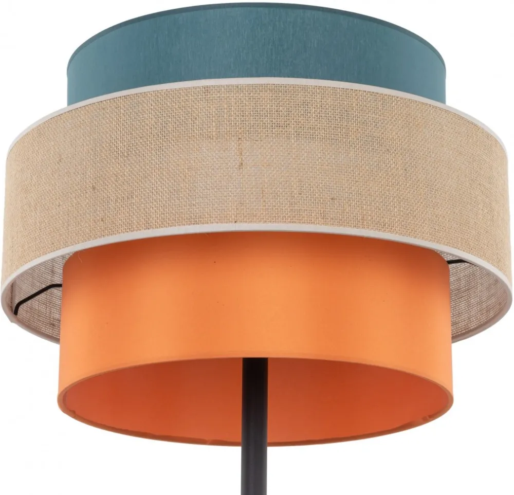 Lampa Podłogowa TRIO JUTA Czarny Niebieski 1xE27 159cm * TK Lighting Sale
