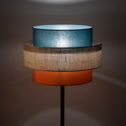 Lampa Podłogowa TRIO JUTA Czarny Niebieski 1xE27 159cm * TK Lighting Sale