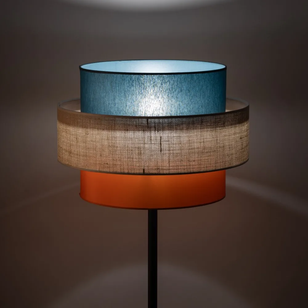 Lampa Podłogowa TRIO JUTA Czarny Niebieski 1xE27 159cm * TK Lighting Sale
