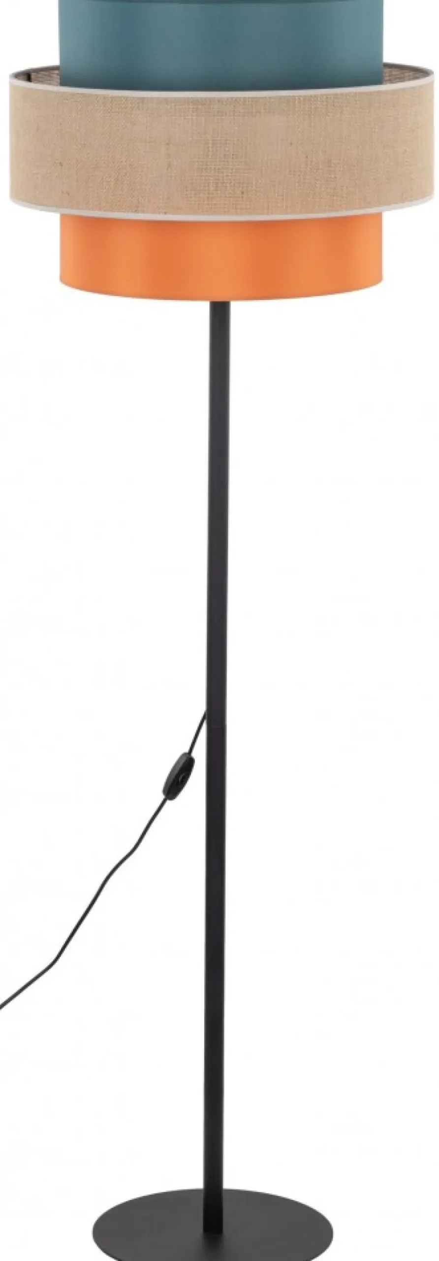 Lampa Podłogowa TRIO JUTA Czarny Niebieski 1xE27 159cm * TK Lighting Sale