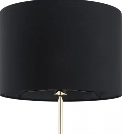 Lampa Podłogowa UMBERTO Czarny Złoty Abażur 1xE27 155cm * TK Lighting Online
