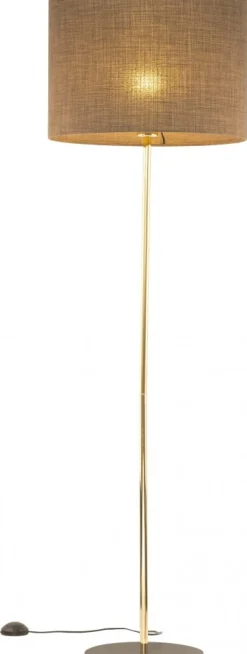 Lampa Podłogowa UMBERTO Złoty Brązowy Abażur 1xE27 155cm * TK Lighting